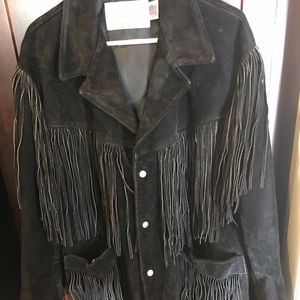 Schott Western Suede Leather Fringe